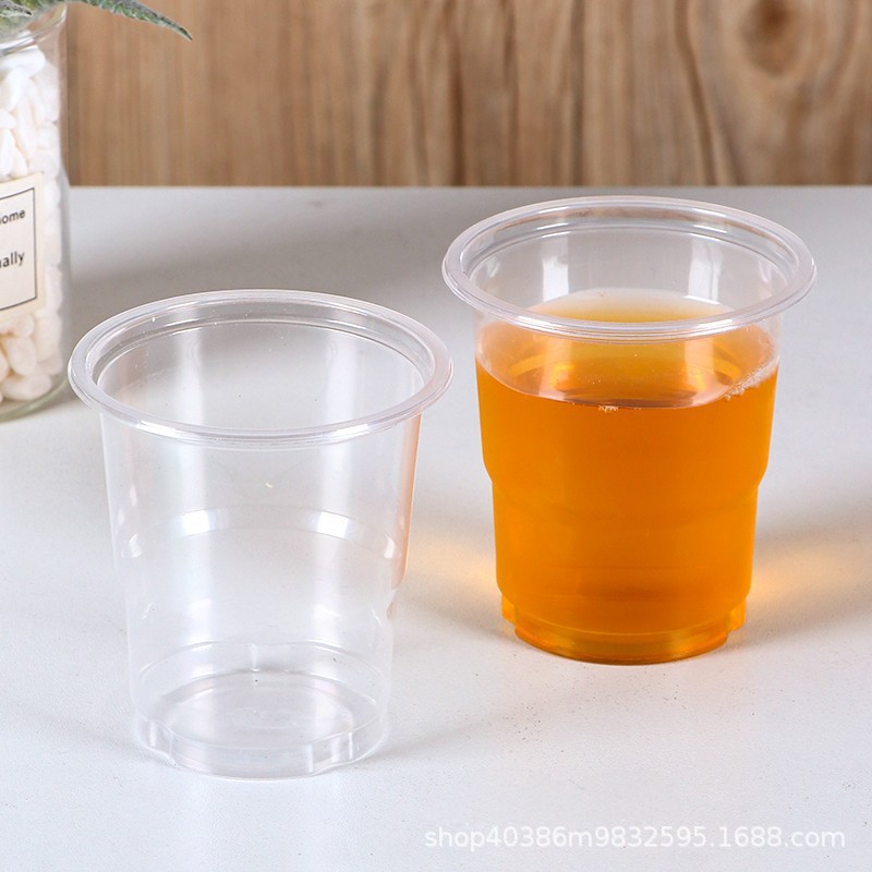 Disposable transparent plastic glass for home use