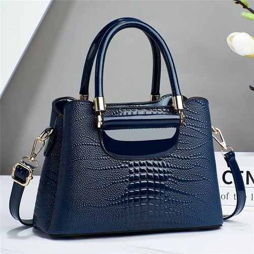 Cross-border mom bag new fashion fashion crocodile pattern texture handbag one-shoulder crossbody temperament large capacity women's bag