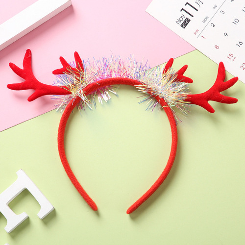 Amazon Christmas headwear wholesale Christmas antler hairpins antler headband hair accessories children's antler hairband hairpins