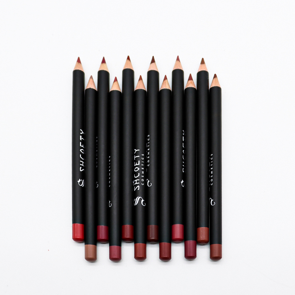 European and American cross-border beauty multi-color lipstick lip pens that do not fade, double-headed pink lip liner pens, wholesale of foreign trade cosmetics undefined