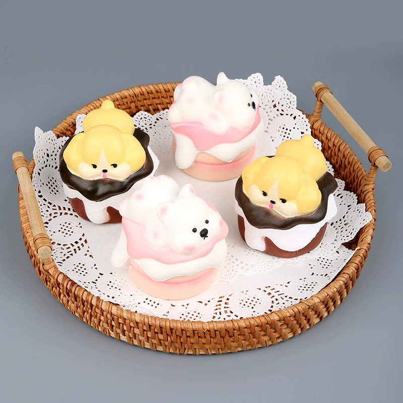 Заводская оптовая продажа медленного отскока декомпрессионная игрушка медведь торт щепотка медленного отскока маленькая игрушка-головоломка для декомпрессии