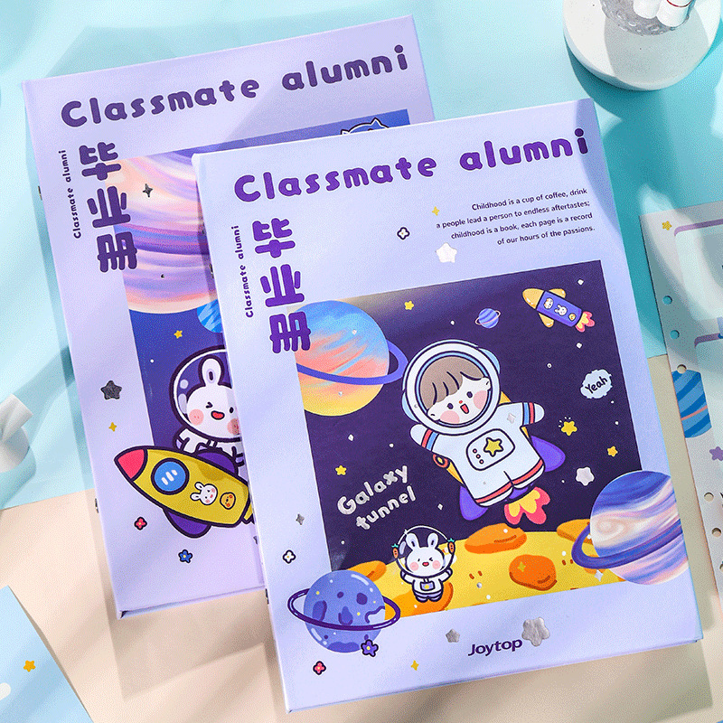 Handmade Journal-style Ring-Binder Student Yearbook for Girls, Korean Version, Grade 6, Cute and Creative, Influencer Student Yearbook, Primary School Graduation Season