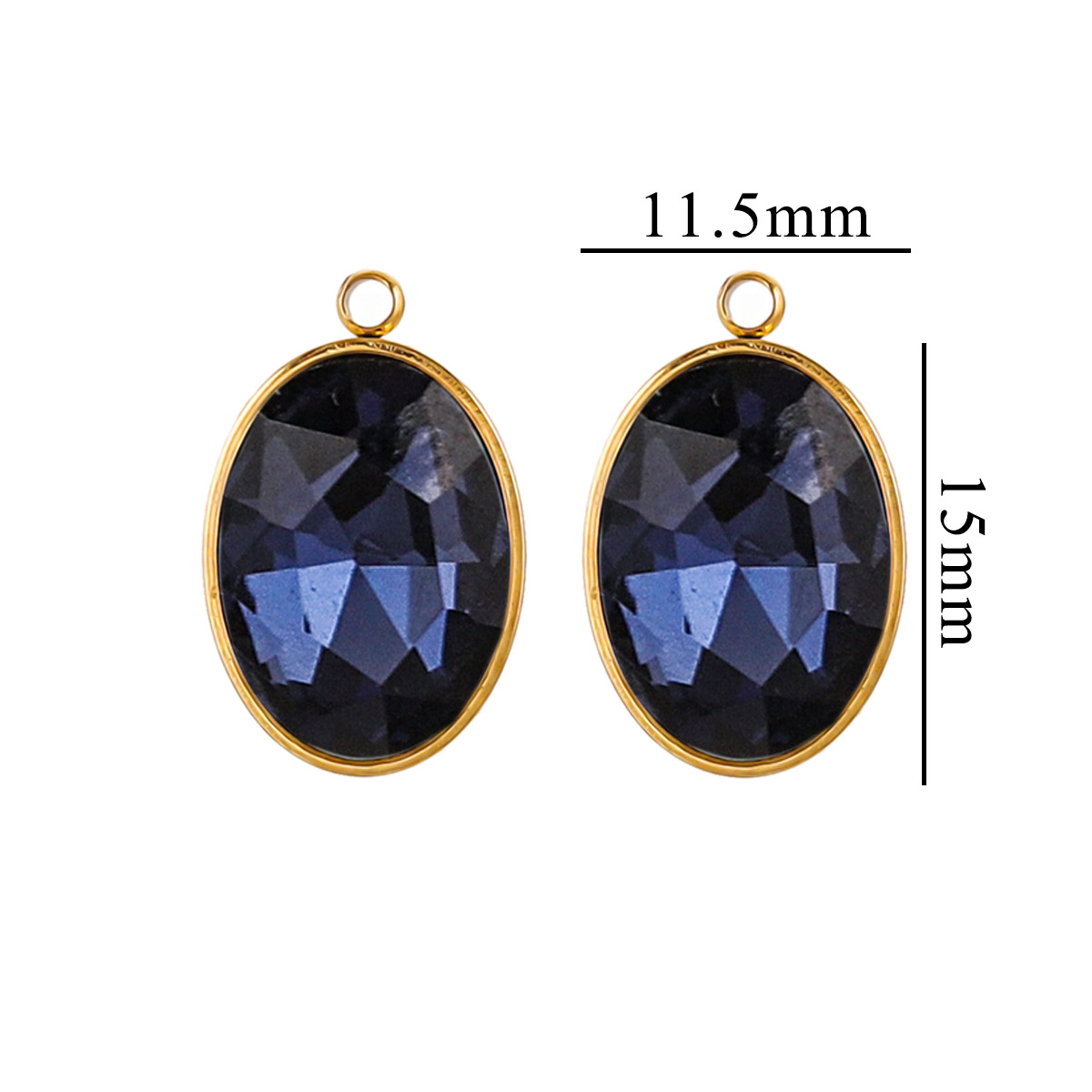 Joyas hechas a mano de bricolaje transfronterizas accesorios de acero inoxidable colgante collar de cristal ovalado pendiente colgante colgante