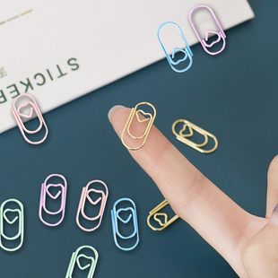 Mini Heart-Shaped Paper Clips Small Cute Stationery Bookmarks Planner Decoration Paper Clips Girly Heart Flower Shop Paper Clips