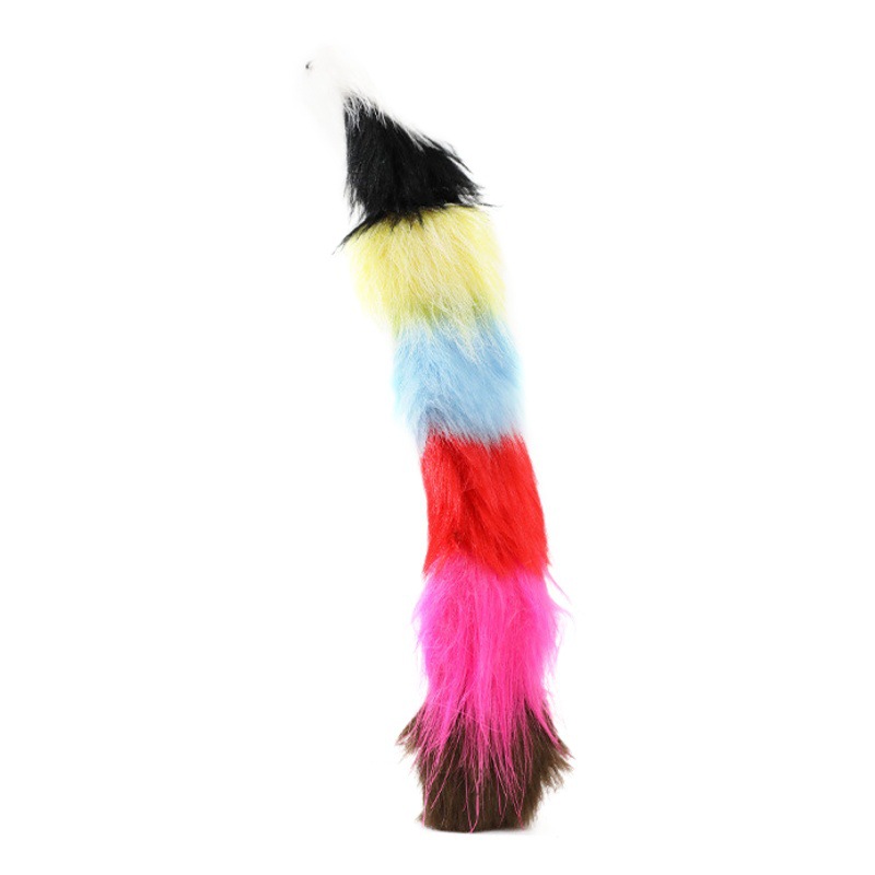 En stock al por mayor divertido gato suministros gato juguetes con campana 30cm colorido felpa alargada simulación ratón juguetes para mascotas