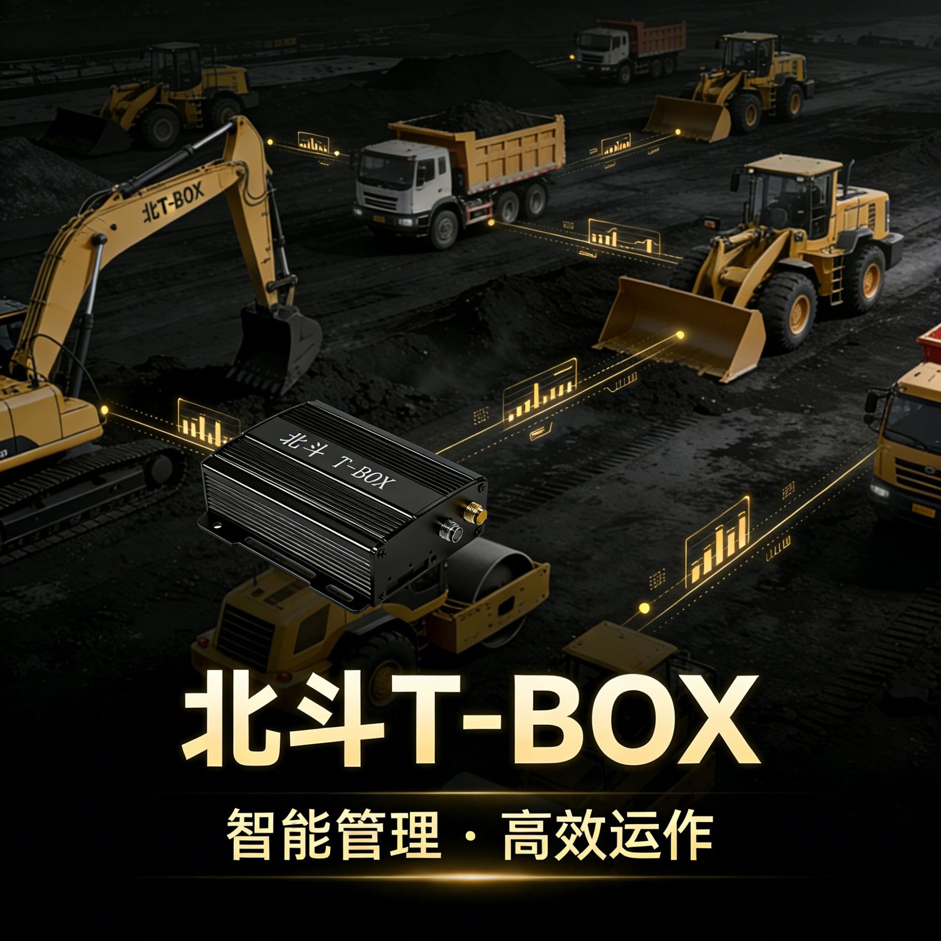 4G Beidou tbox high-precision RTK locator for construction machinery vehicles T-BOX mining area Beidou satellite locator