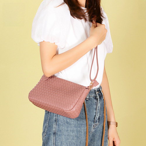 Women's bags 2024 new style hand-woven crossbody shoulder bag simple fashion armpit bag handbag