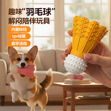 狗狗玩具漏食狗磨牙棒耐咬玩具羽毛球自嗨解闷益智跨境宠物用品