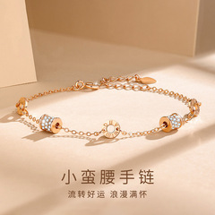 S925純銀ローマ数字小蛮腰ブレスレット女性ファッション軽贅沢ins風小衆高級感アクセサリー卸売り