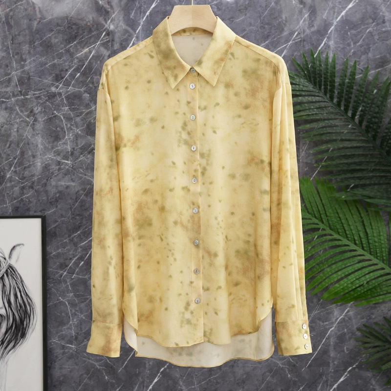 Fresh yellow silk shirt