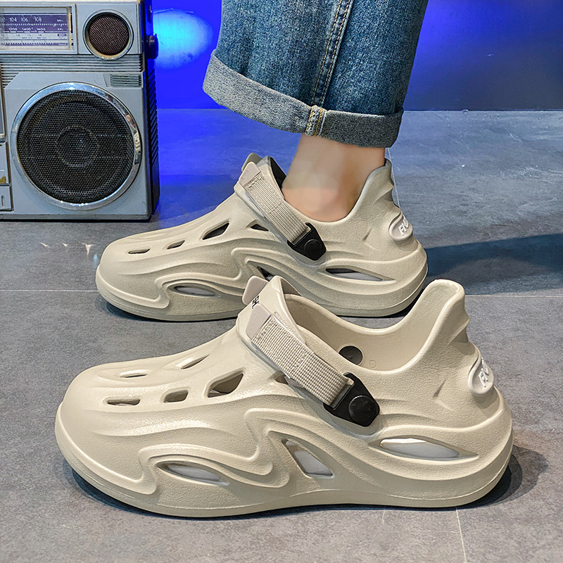 Zapatos para parejas de verano 2025 zapatillas de cabeza de mierda antideslizante para usar sandalias deportivas de coco de playa