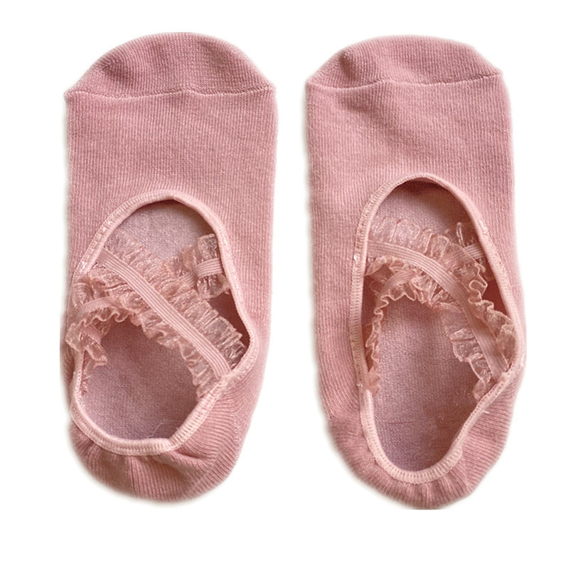 Women's Lace Strap Yoga Socks Pilates Non-slip Sports Socks Cute Ballet Style Indoor Non-slip Floor Socks