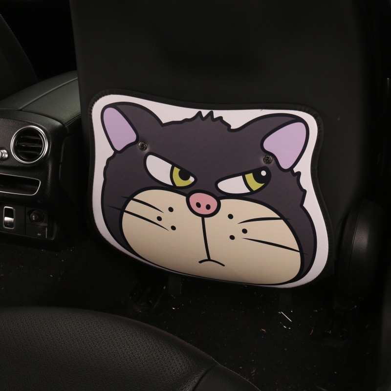 Car Child Seat Back Anti-Kick Pad Lucifer Cat Cartoon Cute Rear Seat Cushion Anti-Scratch Anti-Kick Universal