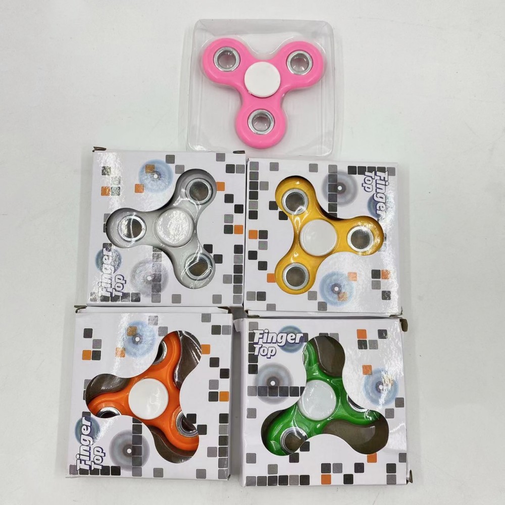 Fábrica al por mayor juguete para niños en caja dedo Gyro dedo Juguete plástico descompresión creativa 2 yuanes grandes almacenes