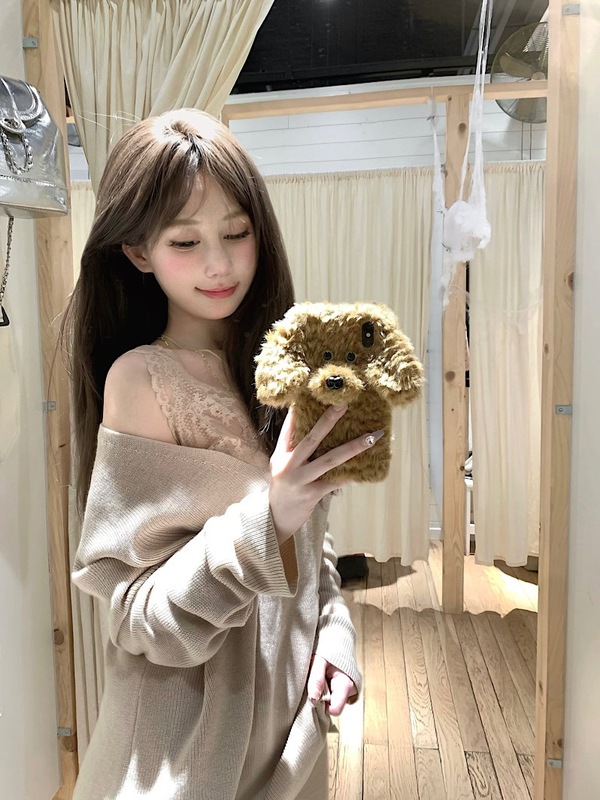 秋冬季新款套装女长袖宽松针织衫上衣蕾丝背心高腰休闲裤子三件套|undefined