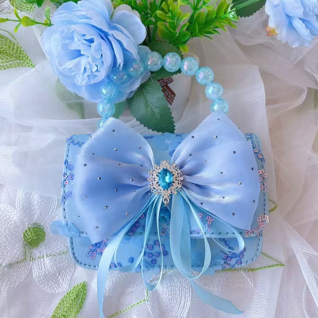 Bolso de mano de perlas bolso de princesa arco bolso de hombro de Año Nuevo bolso de cadena bolso de niños de viento fragante