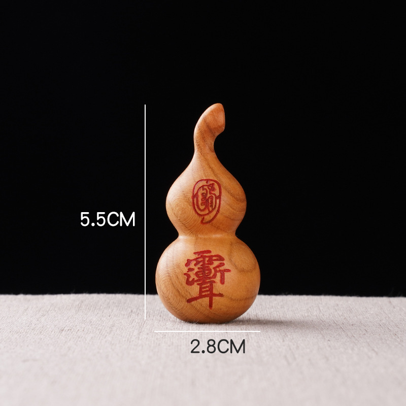 桃木紫薇讳金光咒葫芦挂件摆件手把件把玩木雕工艺品桃木葫芦|undefined