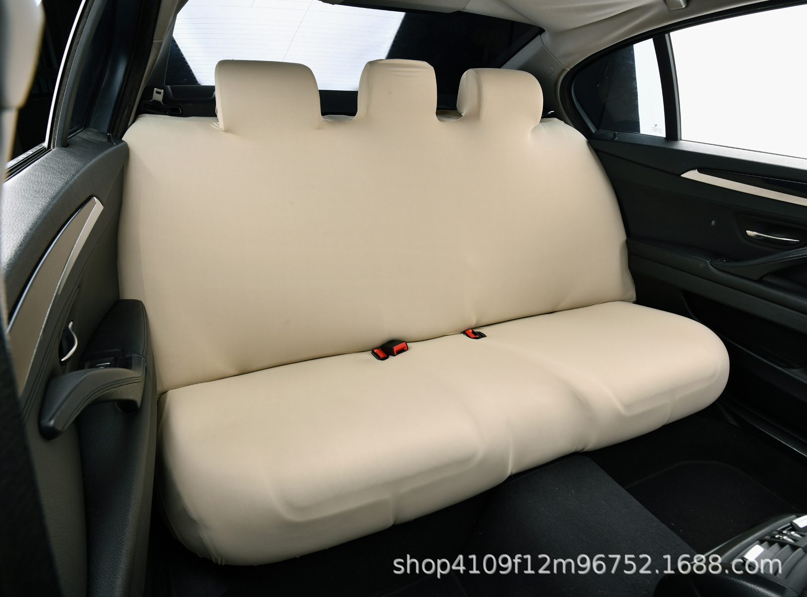 Ice Silk Cool Car Rear Seat Cover Elastic One-Piece Universal Car Seat Cushion Cover Fully Surrounded by Breathable Dustproof