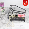 Cross border Jewelry box Geometry black Jewelry boxes Ring Lipstick Earrings Necklace Glass storage box wholesale