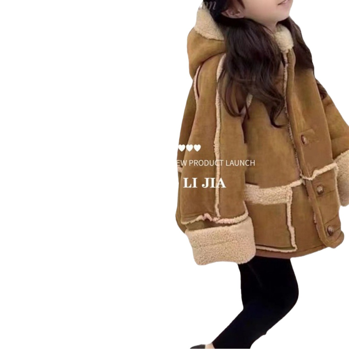Tongxingyuan ropa para niños de estilo coreano para niños y niñas invierno Nuevo estilo occidental con capucha de doble cara capa superior abrigo de algodón acolchado para niños de moda