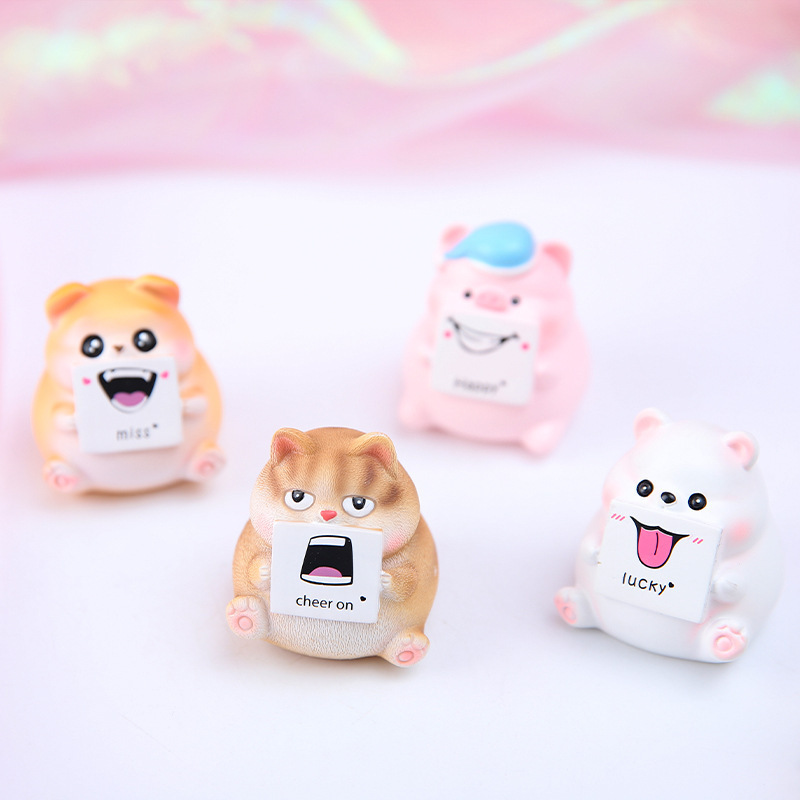 Creative cute pet sweet house small animal desktop ornaments car central control decorations children's small toys wholesale