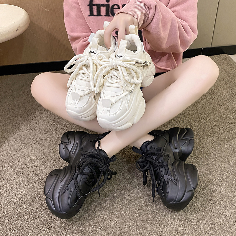 Papá de estilo europeo para mujer en primavera de 2024, nuevos zapatos de bizcocho de suela pequeña y gruesa, informales que aumentan la altura_voghion.com