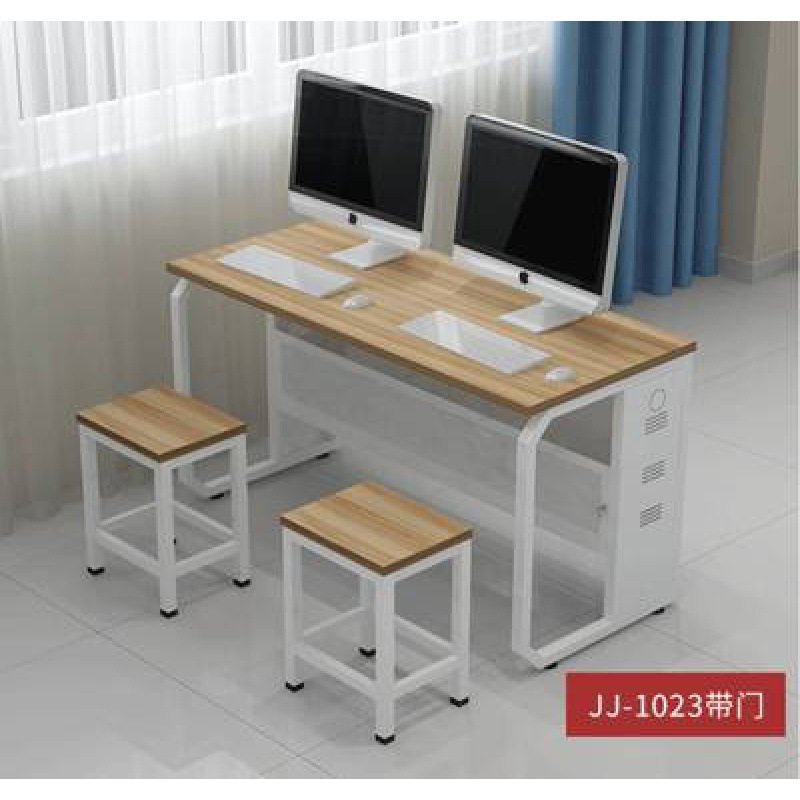 스틸 더블 컴퓨터 책상(D자형 다리)