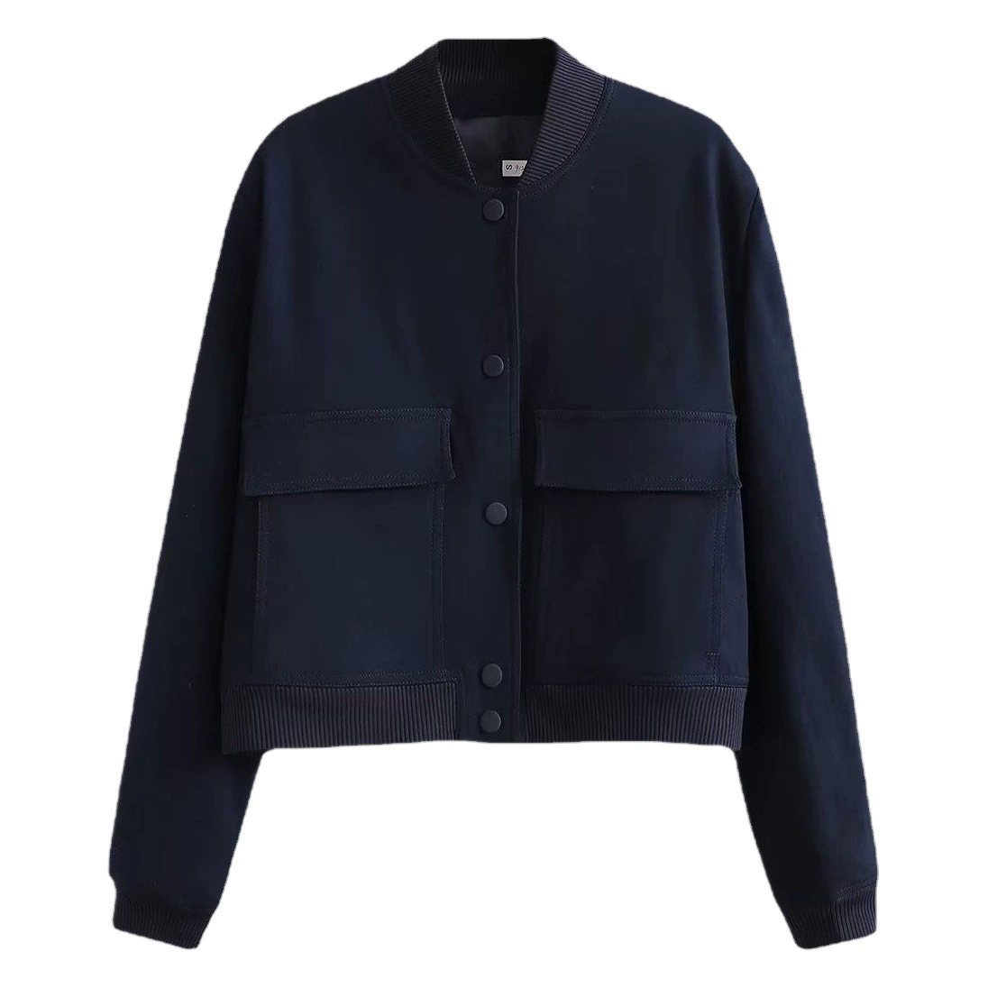 1 Женская куртка в европейском и американском стиле, пальто с воротником-стойкой, весна 62, трансграничные 23, новые 19, женские, оптом, карман 20 цвета хаки