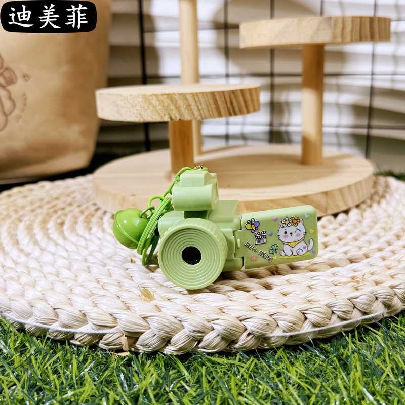 创意卡通动物投影DV录音机钥匙扣闪光仿真相机钥匙链挂件礼品批发|undefined