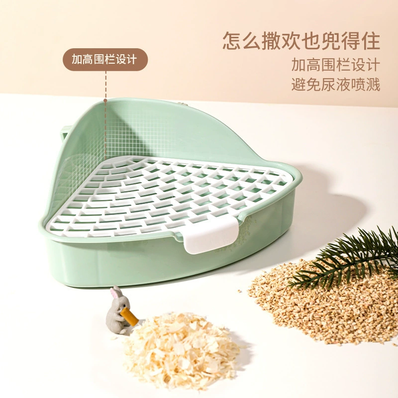 Домашние животные кролики треугольник туалет фиксированный анти-опрокидывание анти-брызг мочи