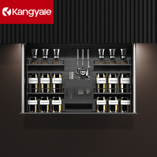 Kitchen Electric Wall Cabinet Lift Basket Automatic Vertical Pull-Down Spice Storage Rack Intelligent Voice Lift Basket