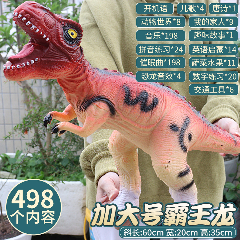 厳選】大きいサイズの柔らかいゴムの恐竜のおもちゃはゴムの電動の発声の覇王竜の模型の子供のおもちゃの卸売りをシミュレーションします。|undefined