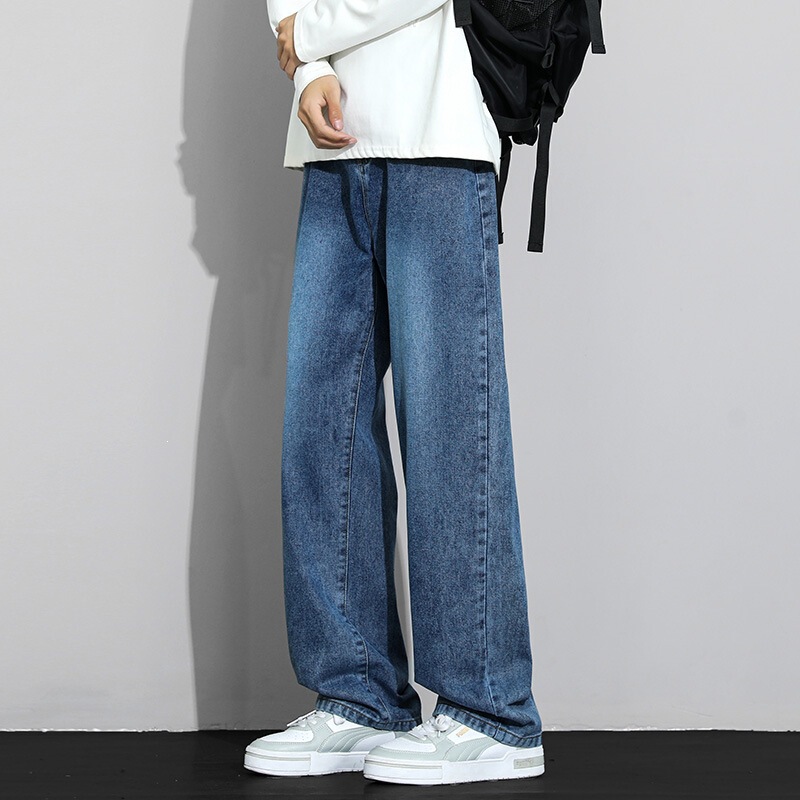 2026 American-Style Men's Jeans Autumn Large Size Loose Straight Casual Pants Men's Trendy Brand Washed 2026 American-Style Men's Jeans Autumn Large Size Loose Straight Casual Pants Men's Trendy Brand Washed