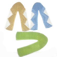 工厂定制彩色PP草3D飞织镂空U型半成品女鞋鞋面 休闲鞋鞋面帮面