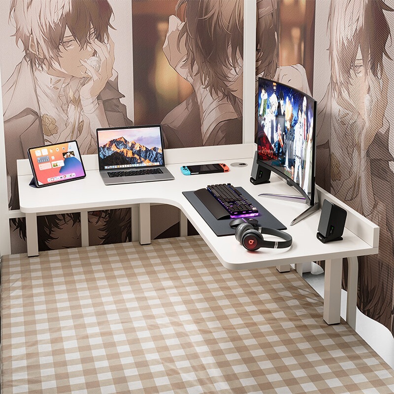 Corner computer desk for bed, student dormitory laptop table, bunk bed lazy desk, simple corner gaming desk