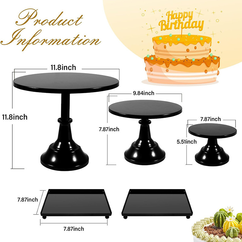 Transfronterizos Amazon temu postre estante de exhibición bandeja de pastel estante de pastel diseño de cumpleaños