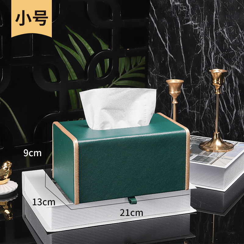 Caja de pañuelos hogar sala de estar luz restaurante de cuero de lujo multifuncional coche mesa de café caja de almacenamiento sala de estar caja de pañuelos imprimible