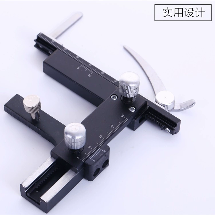 Биологический оптический микроскоп движущийся штангенциркуль металлический с шкалой вверх и вниз левой и правой регулировки линейки