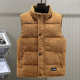 Foreign trade cross-border new corduroy cotton vest men's autumn and winter casual thickened warm waistcoat plus size coat men H838