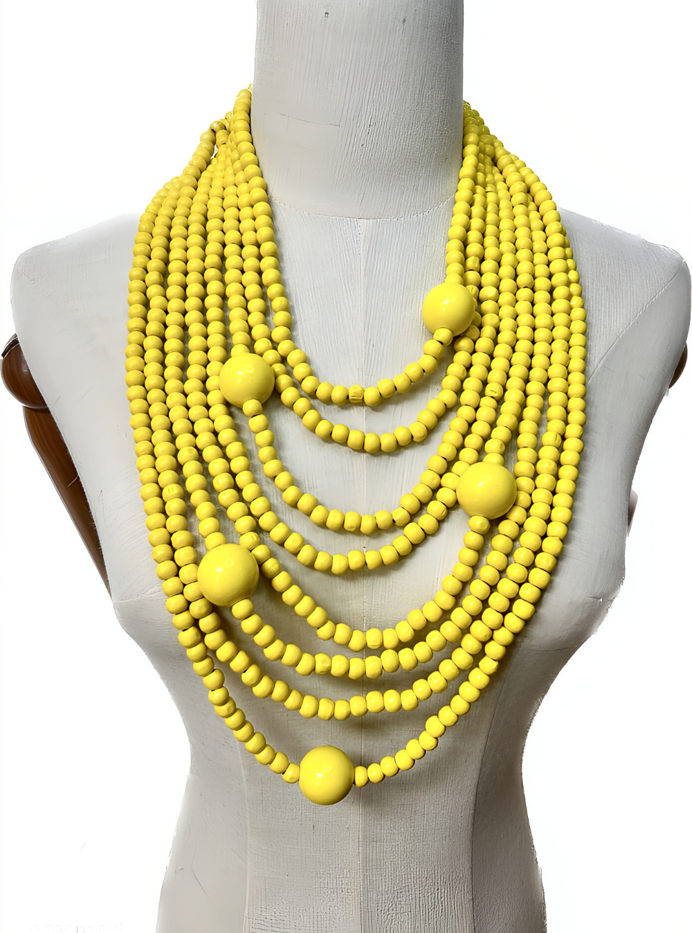 159g Weight Sweater Chain Classification Wood Chain Material 1 Piece Quantity Holiday, Daily Occasion Wood Material Round Pattern Women's Gender Beaded, Stoving Varnish Design Casual, Ethnic Style Style Casual Ethnic Style Round Wood Wholesale Sweater Chain 4