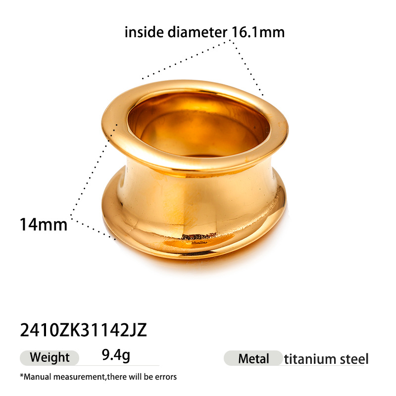 Anillo de acero inoxidable básico de nicho de personalidad europea y americana de alta calidad, anillo cerrado universal, joyas transfronterizas