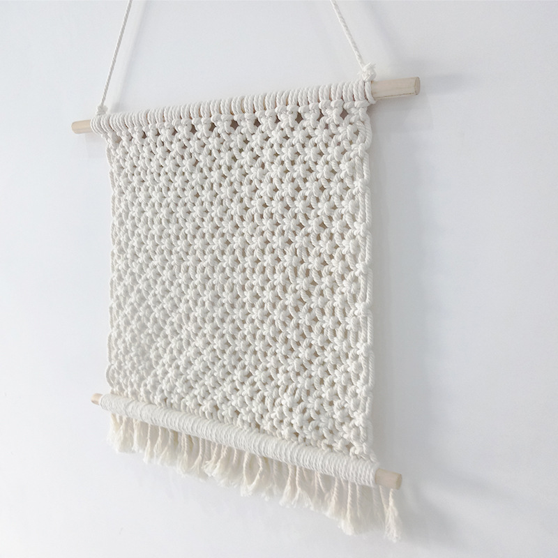 DIY民宿客厅卧室墙上挂毯北欧风墙饰壁挂家居软装饰编织棉绳挂饰