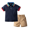 Summer summer clothing, children's set, polo, Amazon, with short sleeve