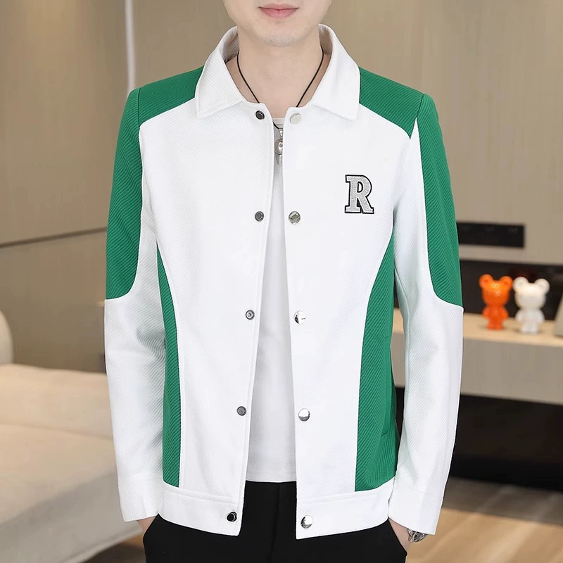 Осенняя мужская трендовая куртка для отдыха, корейский стиль, slim fit