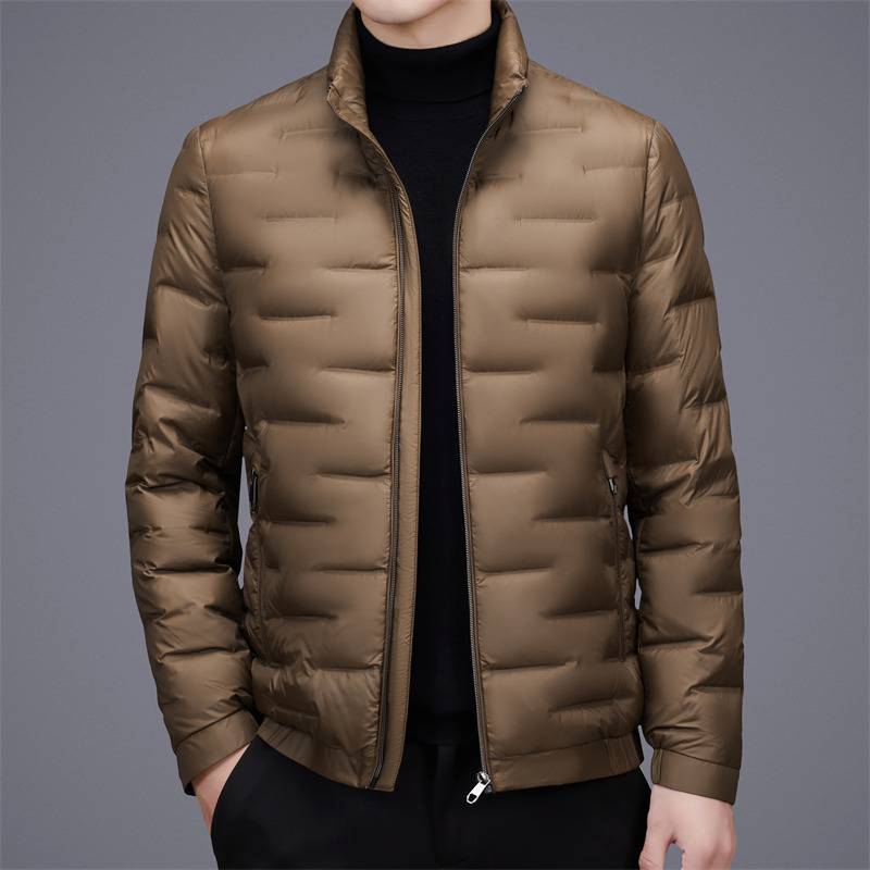 保暖轻羽绒服男90白鸭绒短款羽绒服秋冬男士防风立领时尚羽绒外套|undefined