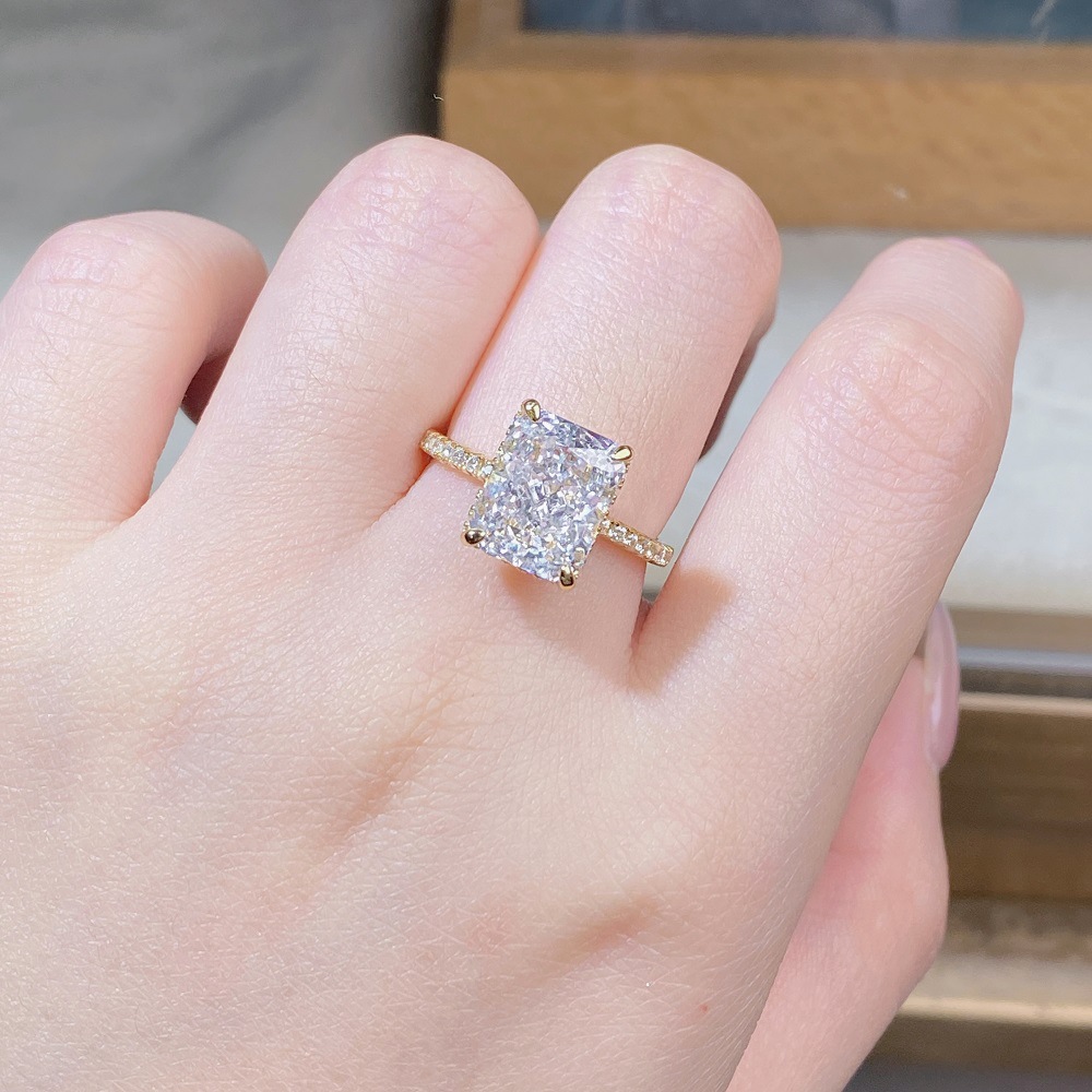 Fashion Geometric Sterling Silver Plating Zircon Rings 1 Piece