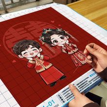 新婚快乐2025新款十字绣刺绣结婚礼物送新人喜庆客厅装饰画