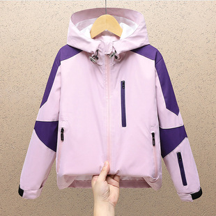 Children's Jackets, Spring & Fall Windproof and Waterproof Jackets, Boys' and Girls' Tops, Camping Style Outdoor Hooded Jackets, Kidsren's Jackets