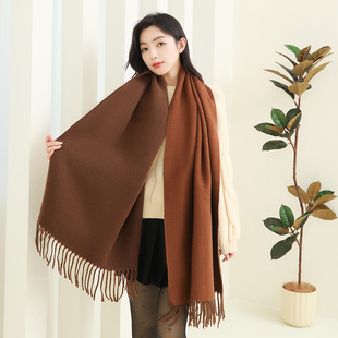 Cashmere Scarf Women's Winter Explosive Imitation Cashmere Scarf All-match Men's Shawl Korean Style Thickened Double-sided Wool Scarf