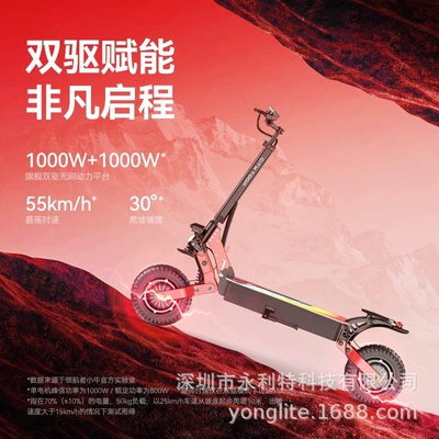 Qatlanan elektrik skuterlər Off-Road Electric Scooter with